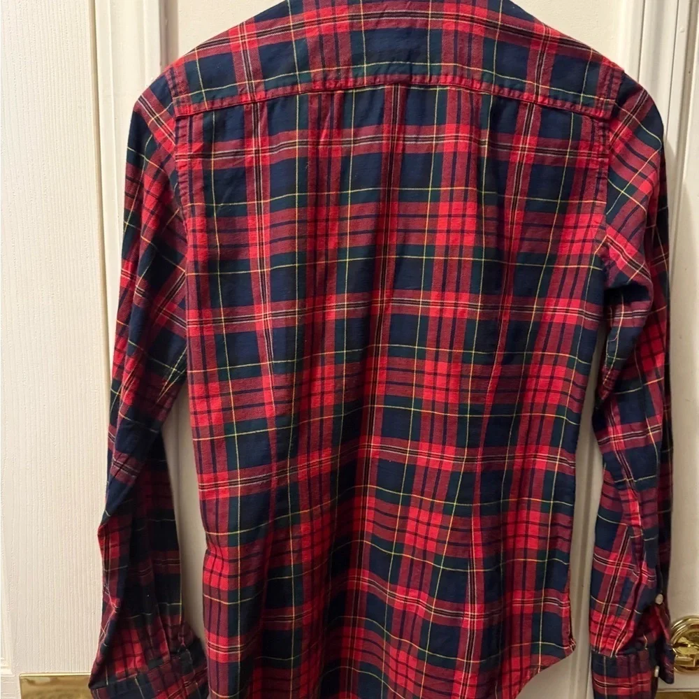 Ralph Lauren Wool Blend Tartan Plaid Button Down Shirt
